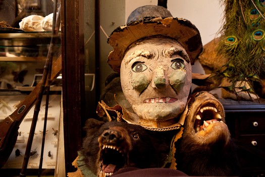 Racist caricature masks, which people buy to 